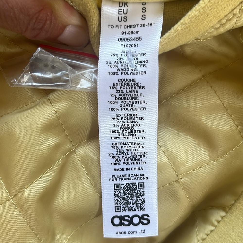 ASOS Quilted Lined Shacket Size Small - Picture 6 of 13